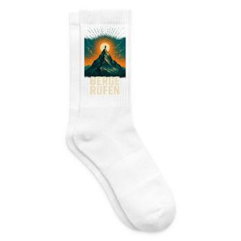 Berge rufen am Gipfel - Tennissocken - Weiß - Rechts