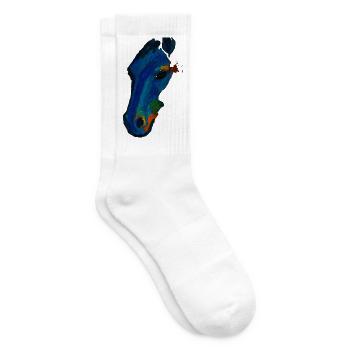 Oil Paints Horse - Tennis socks - white - Right