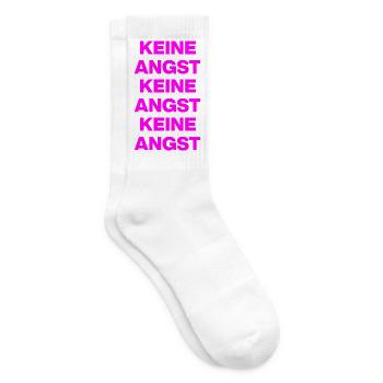 KEINE ANGST NIE WIEDER IST JETZT PINK NO NZS / AFD - Tennissocken - Weiß - Rechts