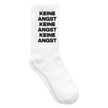 KEINE ANGST NIE WIEDER IST JETZT SCHWARZ NO NZS  - Tennissocken - Weiß - Rechts