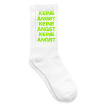 KEINE ANGST NIE WIEDER IST JETZT GRÜN NO NZS / AFD - Tennissocken - Weiß - Rechts
