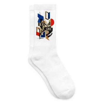 Hors Cadre: Collage d'Architecture - Chaussettes de tennis - blanc - Droite