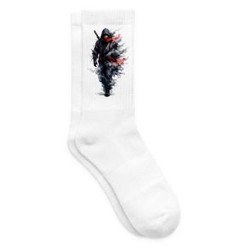 Ninja en voile aquarelle - Chaussettes de tennis - blanc - Droite
