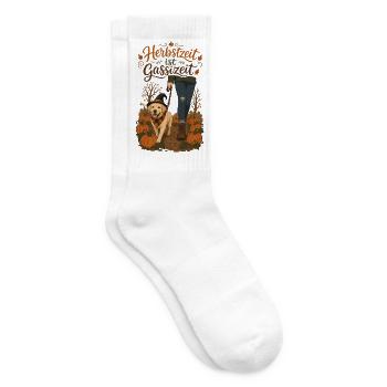 Kürbisfeld-Spaziergang - Tennissocken - Weiß - Rechts