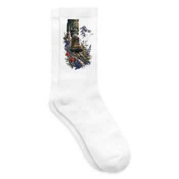 Abenteuerstiefel und Wildblumen - Tennissocken - Weiß - Rechts