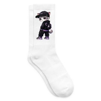 Urban Cat Purple - Tennissocken - Weiß - Rechts