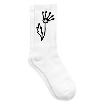 Flower 2 - Tennis socks - white - Right