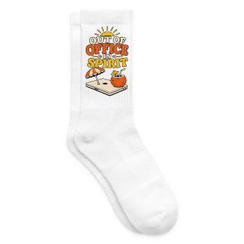 Out of Office in Spirit – Vacation Mode - Tennis socks - white - Right