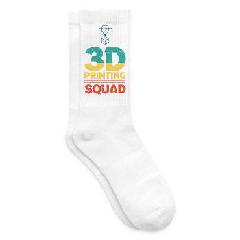 3D Printing Squad Maker Team Filament Fan Graphic - Tennissocken - Weiß - Rechts