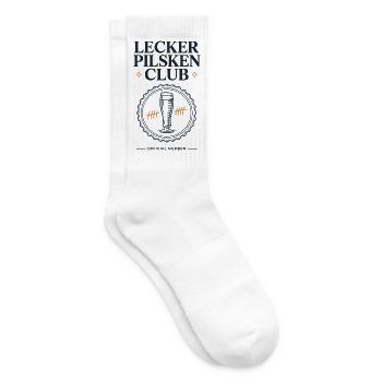 Bier Lecker Pilsken Club Ruhrpott Pils Bierchen - Tennissocken - Weiß - Rechts