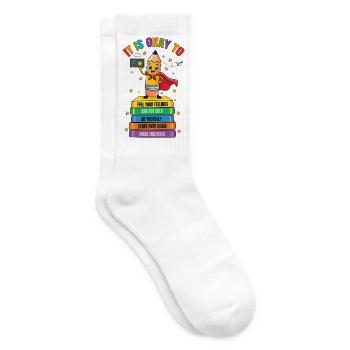 Es ist okay, Welttag der psychischen Gesundheit - Tennissocken - Weiß - Rechts