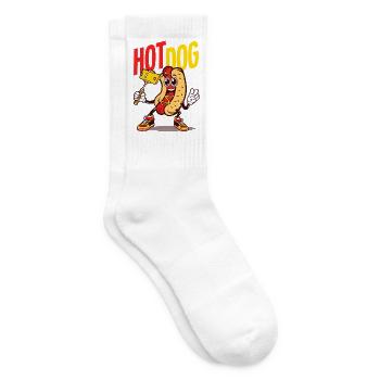 Hotdog Selfie Lustiges Fast Food Motiv - Tennissocken - Weiß - Rechts