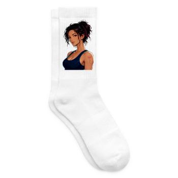 Mädchen-Manga Pilates und Yoga - Tennissocken - Weiß - Rechts