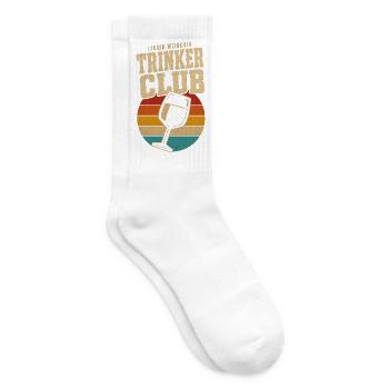 Wein Lecker Weinchen Trinker Club Weinkenner - Tennissocken - Weiß - Rechts