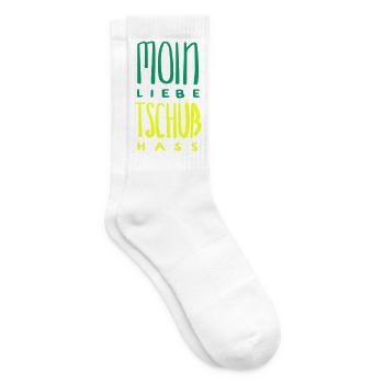 moin liebe tschüss hass - Tennissocken - Weiß - Rechts