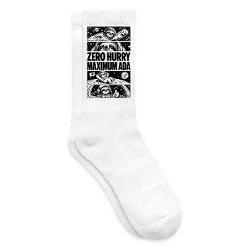 Zero Hurry Maximum Nada – Weltraumfaultier - Tennissocken - Weiß - Rechts