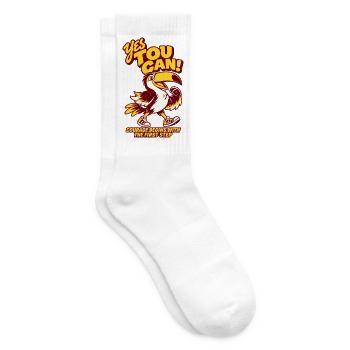 Yes You Can – Mutiger Tukan  - Tennissocken - Weiß - Rechts