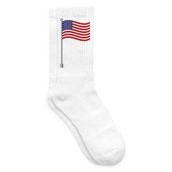 Flagge der Vereinigten Staaten - Tennissocken - Weiß - Rechts