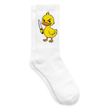 Baby Ente Messer - Tennissocken - Weiß - Rechts