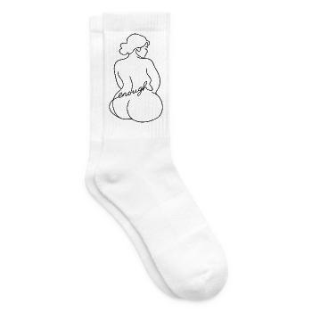 You are enough Du bist genug - Tennissocken - Weiß - Rechts