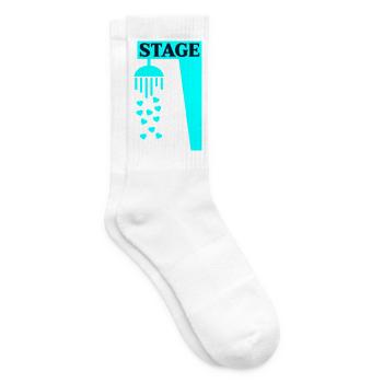 Bühnenduschgesang - Tennissocken - Weiß - Rechts