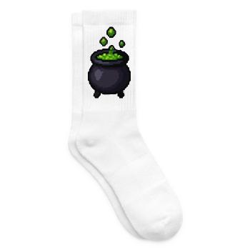 Grüner Zauberbottich - Tennissocken - Weiß - Rechts