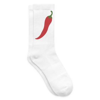 Chilischote Lebensmittel Illustration Geschenkidee - Tennissocken - Weiß - Rechts