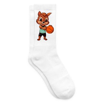 Basketballer Eichhörnchen - Tennissocken - Weiß - Rechts