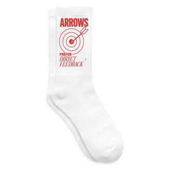 Bogenschießen – Arrows Prefer Direct Feedback - Tennissocken - Weiß - Rechts
