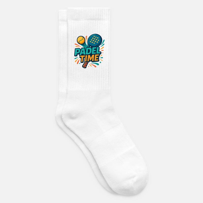 Explosion de couleurs du temps du Padel - Chaussettes de tennis - blanc