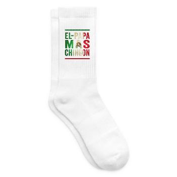Mexican Vintage Father Saying Design - Tennis socks - white - Right
