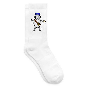 TIB_Schaf ner_bunt - Tennis socks - white - Right