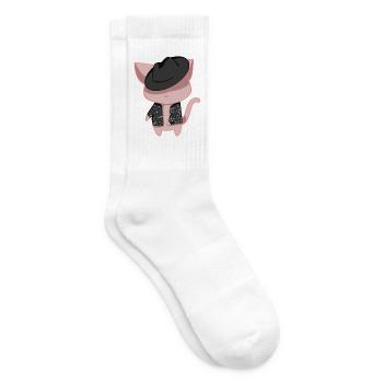 Chat danseur - Chaussettes de tennis - blanc - Droite
