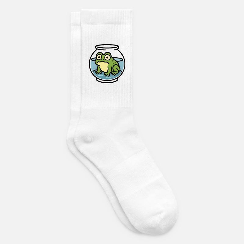 Grenouille dans un bol - Chaussettes de tennis - blanc