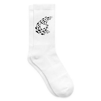 Fischschwarm Unterwasser Silhouette - Tennissocken - Weiß - Rechts