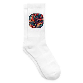 Abstrakt - Tennissocken - Weiß - Rechts