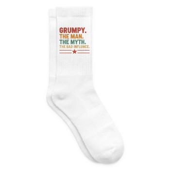 Grumpy – The Legend & the Bad Influence - Tennis socks - white - Right