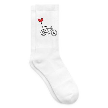 COUPLE. JUST MARRIED. EVJF. SAINT VALENTIN. LOVE. - Chaussettes de tennis - blanc - Droite
