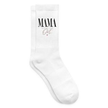 Mama. Mein sicherer Ort. Geschenk Oma Mama - Tennissocken - Weiß - Rechts