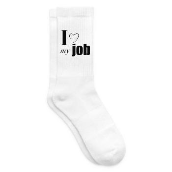 I love my job - Tennissocken - Weiß - Rechts
