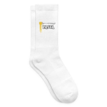 Illustration of Spaghetti with Fork - Tennis socks - white - Right