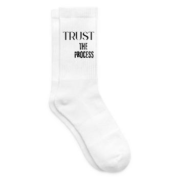 Trust the Process - Tennis socks - white - Right