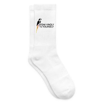 Parrot - Speak kindly to yourself - Tennis socks - white - Right