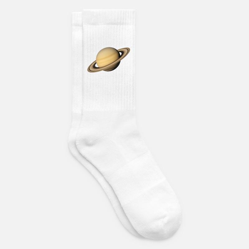 Saturne - Planète Saturne - Chaussettes de tennis - blanc