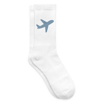 Blaues minimalistisches Flugzeug - Tennissocken - Weiß - Rechts