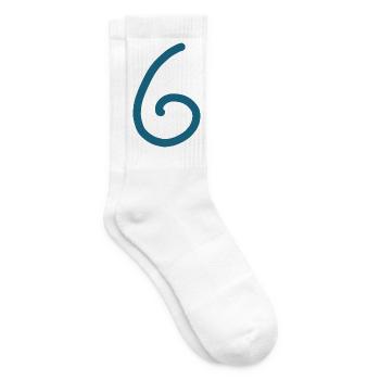 6 Numéro six Numéro Anniversaire - Chaussettes de tennis - blanc - Droite