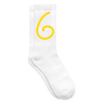 6 Numéro six Numéro Anniversaire - Chaussettes de tennis - blanc - Droite