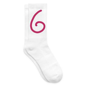 6 Numéro six Numéro Anniversaire - Chaussettes de tennis - blanc - Droite