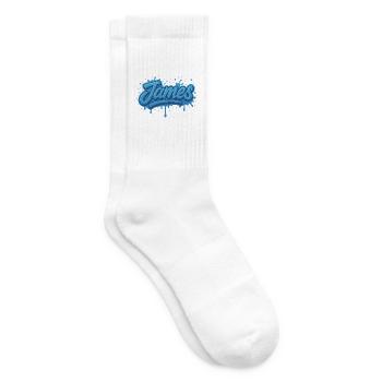 Graffiti Prénom James cadeau idéal imprimable  - Chaussettes de tennis - blanc - Droite