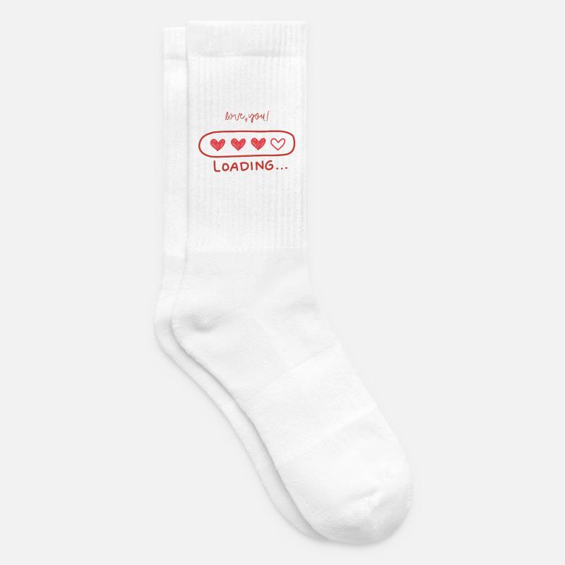 Herz-Loading Liebe - Tennissocken - Weiß
